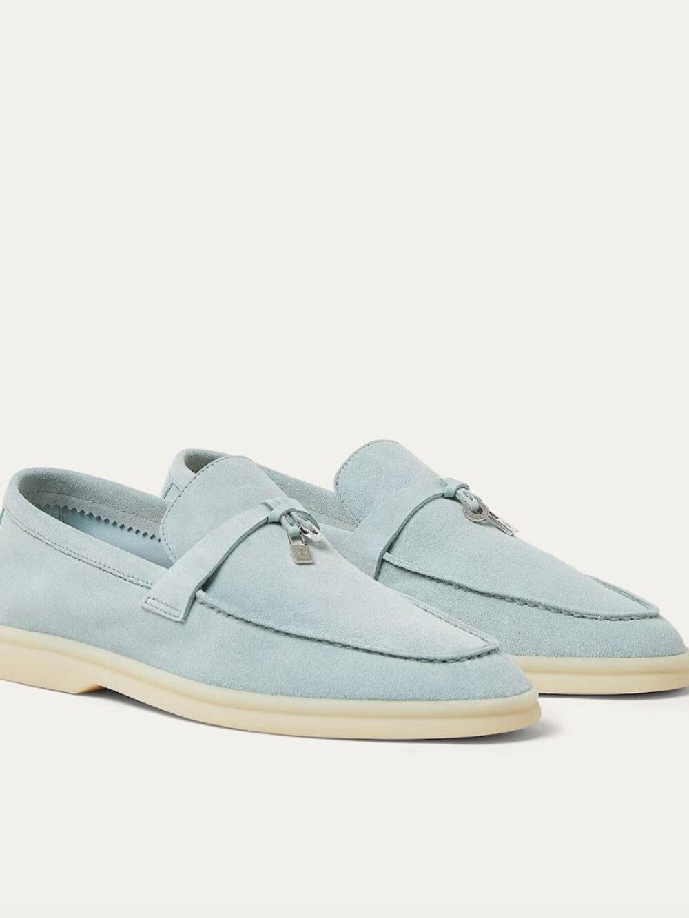 Loro Piana Blue Suede Summer Charms Walk Loafers Sz 8